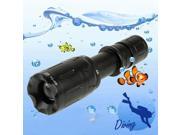 CREE 7090XR E Q5 WB High Power LED Diving Flashlight Diving Depth 100m
