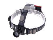 CREE XR E Q5 310LM 3 Mode White Light Zooming Headlamp with 5 Red LED Rear Light KX H721