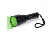 UltraFire C8 Green Light 120lm 5 mode LED Flashlight Black