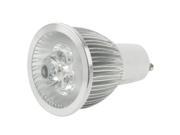 GU10 3W Adjustable Brightness White 3 LED Spotlight Bulb AC 220V