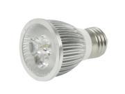 E27 6W Adjustable Brightness White 3 LED Spotlight Bulb AC 220V