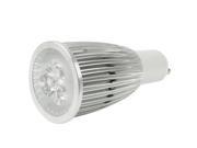 GU10 6W Adjustable Brightness White 3 LED Spotlight Bulb AC 220V