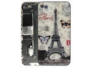 Retro Postcard Style Replacement Glass Back Cover for iPhone 4 Eiffel Tower Pattern