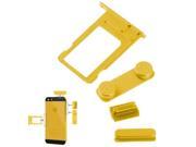4 in 1 High Quality Alloy Material Colorful Nano SIM Card Slot Volume Button Power Button Mute Button for iPhone 5 5S Gold