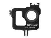 PULUZ Housing Shell CNC Aluminum Alloy Protective Cage with 37mm UV Lens Filter Lens Cap for GoPro HERO3 3 Black
