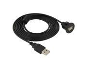USB 2.0 Male to Female Extension Cable with Car Flush Mount Length 2m