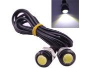 2x 2W Waterproof Eagle Eye Light White LED Light for Vehicles Cable Length 60cm Pack of 2 Black