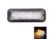 MZ 12W 720LM 6500K 577 597nm 4 LED White Yellow Light Wired Car Flashing Warning Signal Lamp DC12 24V Wire Length 95cm
