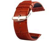 Kakapi Crocodile Texture Brushed Buckle Genuine Leather Watchband for Apple Watch 42mm Brown