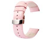 Kakapi Crocodile Texture Double Buckle Genuine Leather Watchband for Apple Watch 42mm Pink