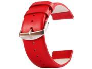 Kakapi Subtle Texture Brushed Buckle Genuine Leather Watchband for Apple Watch 42mm Red