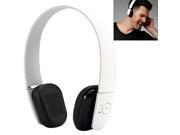 Voix Blu Universal Bluetooth Stereo Headset with Volume Control Key and NFC Touch Pairing Function for Audio Devices White