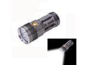3 XM L L2 3600LM IPX 6 3 Mode White Light Flashlight ?Yellow Red Blue White 4 Colors Button Could Choose Grey