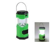 6 LED Solar Powered Tensile Camping Light with USB Output Green