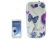 Butterfly Pattern Transparent Frame Colored Drawing PC Case for Samsung Galaxy SIII i9300