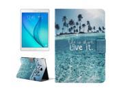 Blue Ocean Pattern Horizontal Flip Leather Case with Holder for Samsung Galaxy Tab A 8.0 T350