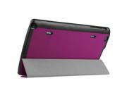 8.3 Inch Karst Texture Horizontal Flip Solid Color Leather Case with Three Folding Holder for LG G Pad X8.3 Purple