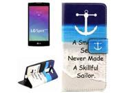 A Smooth Sea Never Made A Skillful Sailor Pattern Leather Case with Holder Card Slots Wallet for LG Spirit C70 H440