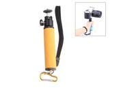 LED Flash Light Holder Sponge Handheld Monopod with Gimbal for SLR Camera Orange