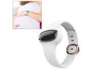Health Safety Smart Bluetooth Birthstone Bracelet with Radiation Alert Dangerous Actions Remind Pedometer for Pregnant White