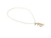 Fashionable Diamond Encrusted Dolphin Pendant Necklace