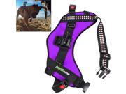 Dog Fetch Hound Harness Adjustable Chest Strap Belt Mount for GoPro HERO 4 3 3 2 1 Purple