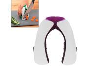 Silicone Safe Slice Knife Guard Finger Protector Vegetable Protector Armguard Device White Purple