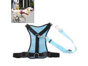 Pet Dog Chest Suspenders with Safety Belt Size L Blue