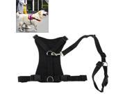 Pet Dog Chest Suspenders with Traction Rope Size L Black