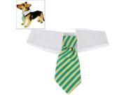 Pet Dog Bow with Velcro Backing Green