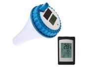 Wireless Indoor and Outdoor Solar Power Pool Thermometer with Alarm Clock Date