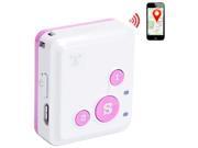 V18 Real Time GSM Mini Tracker GPRS Tracking SOS Communicator Pink