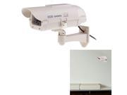 Realistic Looking Solar Powered Dummy Security CCTV Camera with Flashing Red LED White