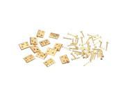 12xMini Metal Hinges with Screws For barbie 1 12 Dollhouse Furniture