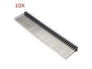 10 Pcs 2x40Pin Double Pin Header 2.54mm Pitch 25mm Height