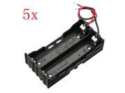 5Pcs DIY 2 Slot Series 18650 Battery Holder With 2 Leads