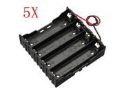 5Pcs DIY 4 Slot Series 18650 Battery Holder With 2 Leads