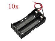 10Pcs DIY 2 Slot Series 18650 Battery Holder With 2 Leads
