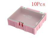 10Pcs Pink Mini ESD SMD Chip Resistor Capacitor Component Box