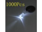 1000Pcs 20Ma F5 5MM Transparent Ultra Bright White LED Diode