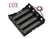 10Pcs DIY 4 Slot Series 18650 Battery Holder With 2 Leads
