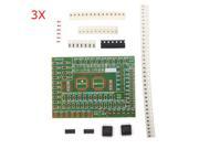 3Pcs DIY Electronic SMD Components Solder Practice Plate Kit For Training
