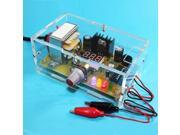 EU 220V DIY LM317 Adjustable Voltage Power Supply Board Learning Kit With Case