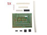 5Pcs DIY Electronic SMD Components Solder Practice Plate Kit For Training