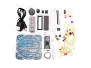 DIY AT89S52 Rotation LED Electronic Bluetooth Protocol 2.0 Control Clock Kit 51 SCM Learning Board