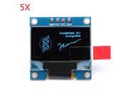 5Pcs 0.96 Inch 4Pin IIC I2C Blue OLED Display Module For Arduino