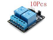 10Pcs 2 Way Relay Module With Optocoupler Protection