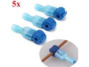 5pcs Blue Quick Splice Wire Terminal And Female Spade Connector Set