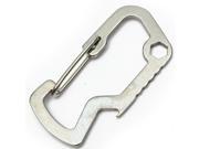 EDC Outdoor Tool Stainless Steel Carabiner D Ring Keychain Opener Hook