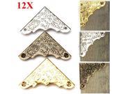 12pcs Decorative Jewelry Gift Box Picture Frame Corner Protector Guard Bronze